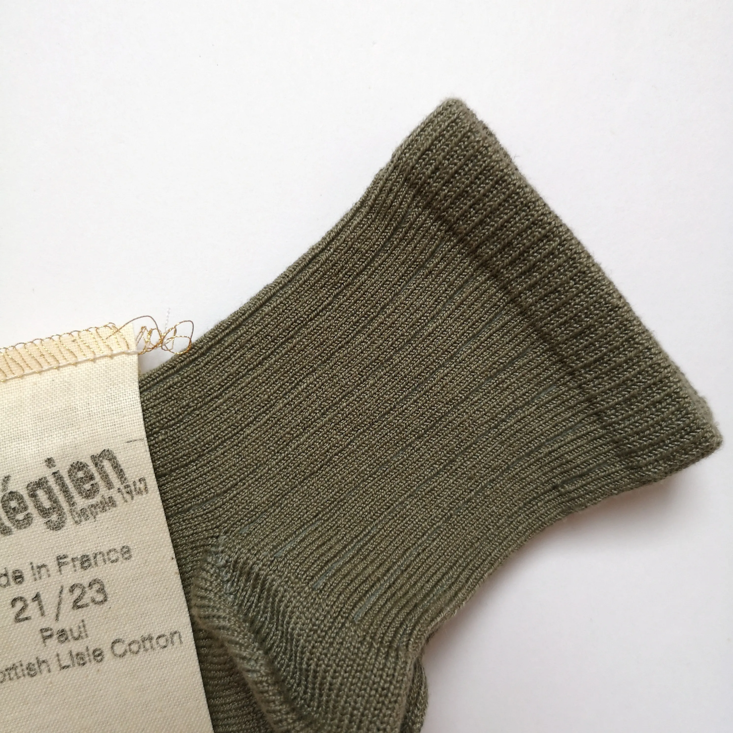 [30%OFF] Paul - Short ribbed socks in Lisle