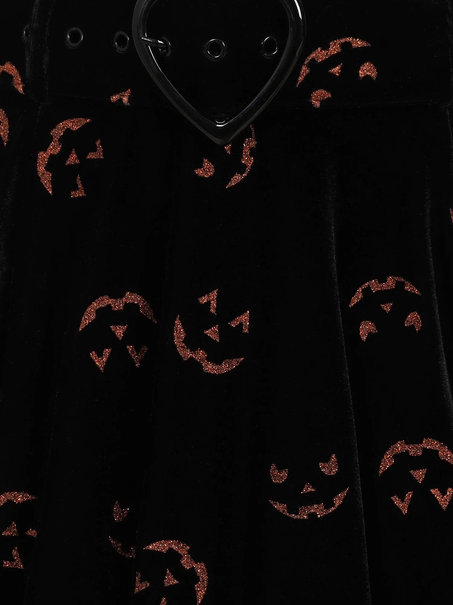 Adore Pumpkin Glitter Velvet Skater Skirt