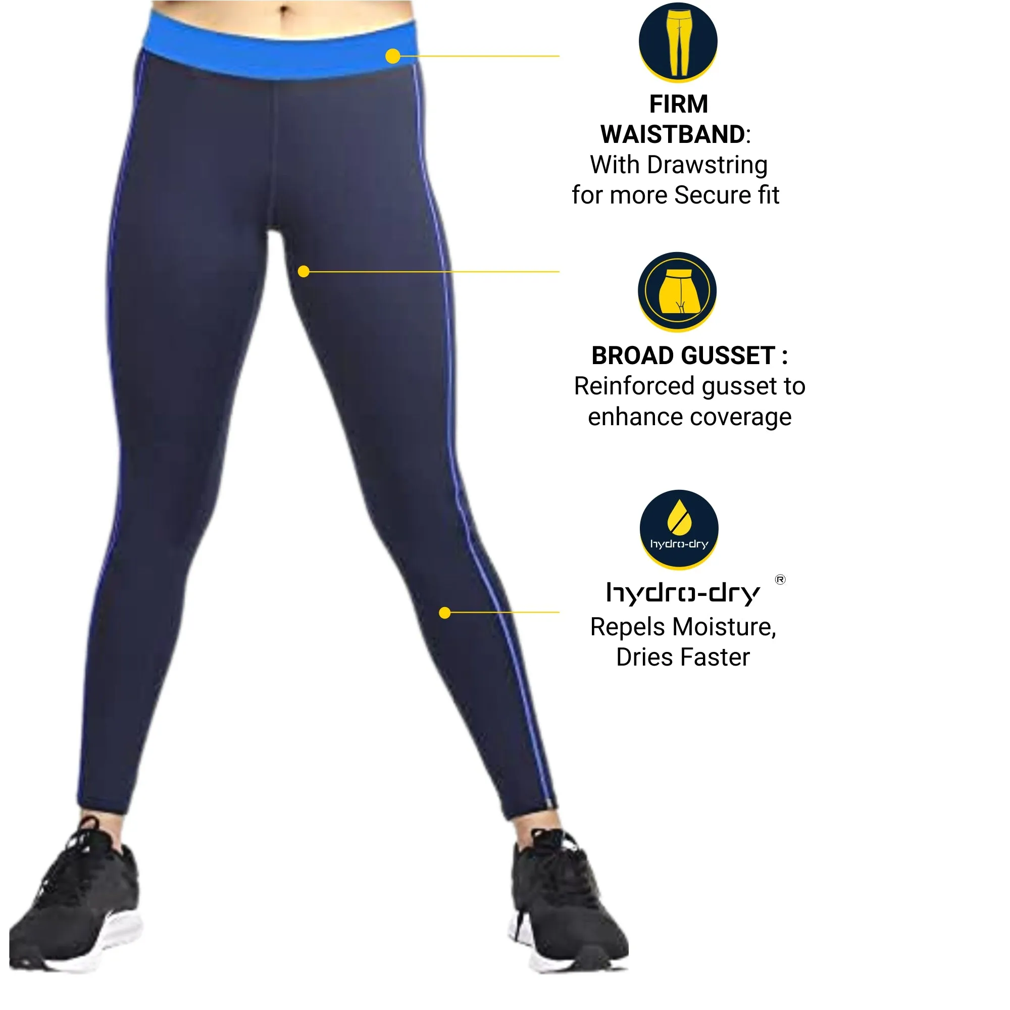 ALL DAY Women LEGGING (Firm Waistband with hydro-dry Tech)