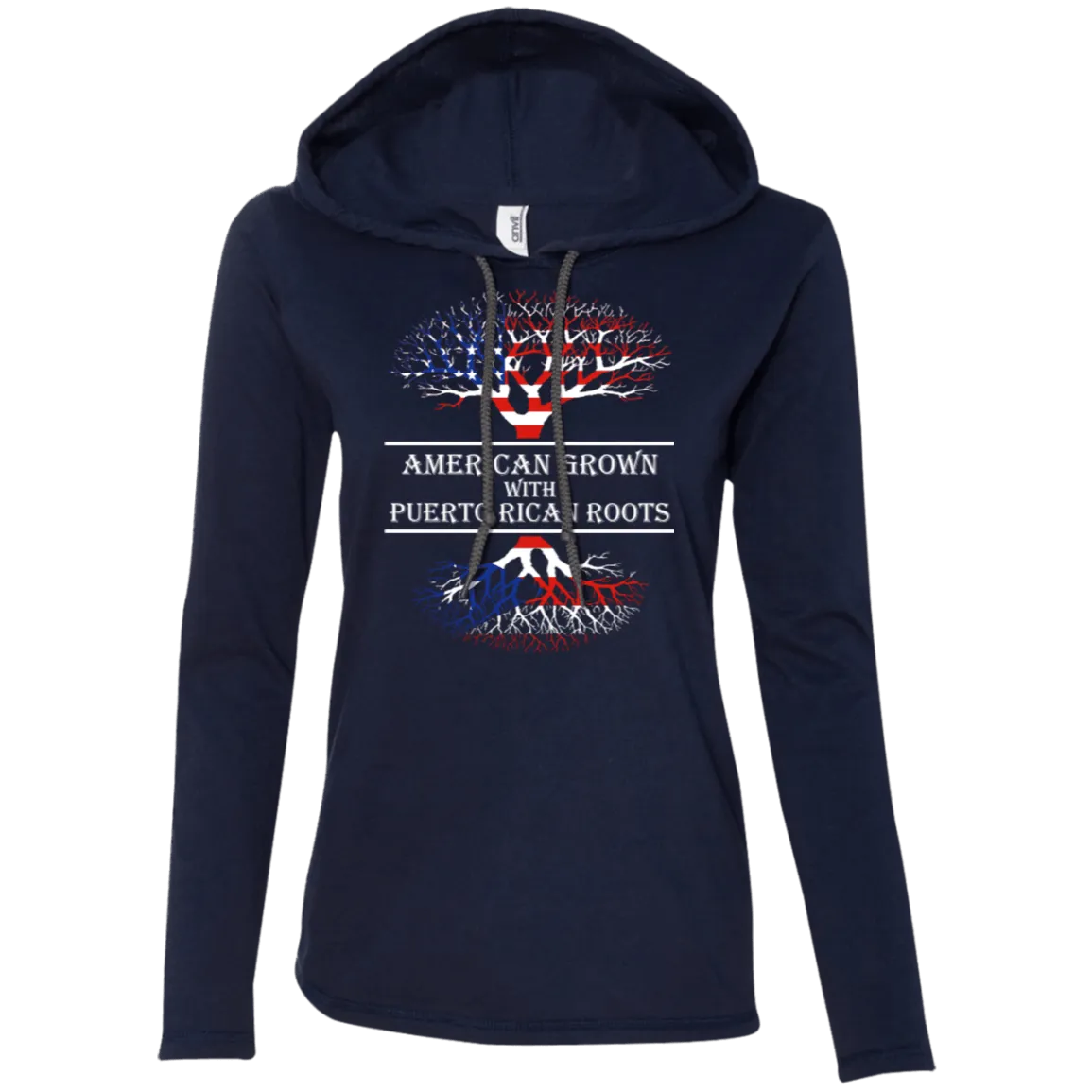 American With Puerto Rican Roots - Ladies Hoodie