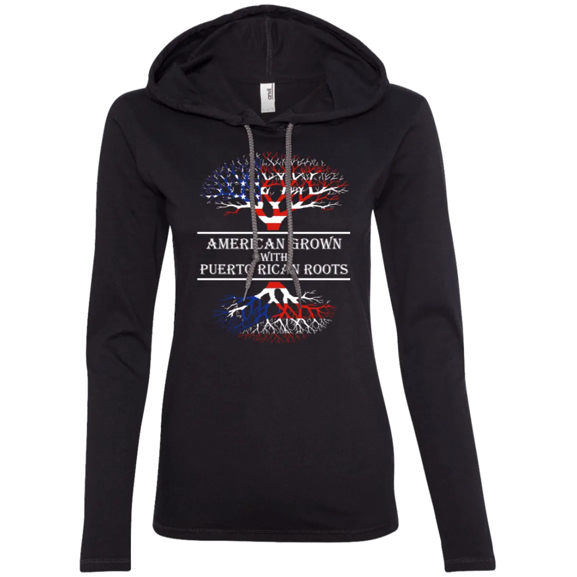 American With Puerto Rican Roots - Ladies Hoodie