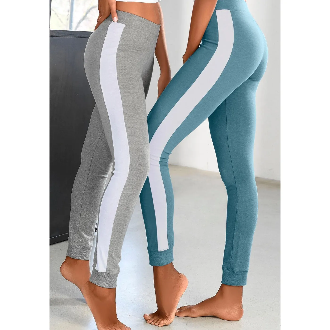 Arizona Grey Leggings with contrasting stripe