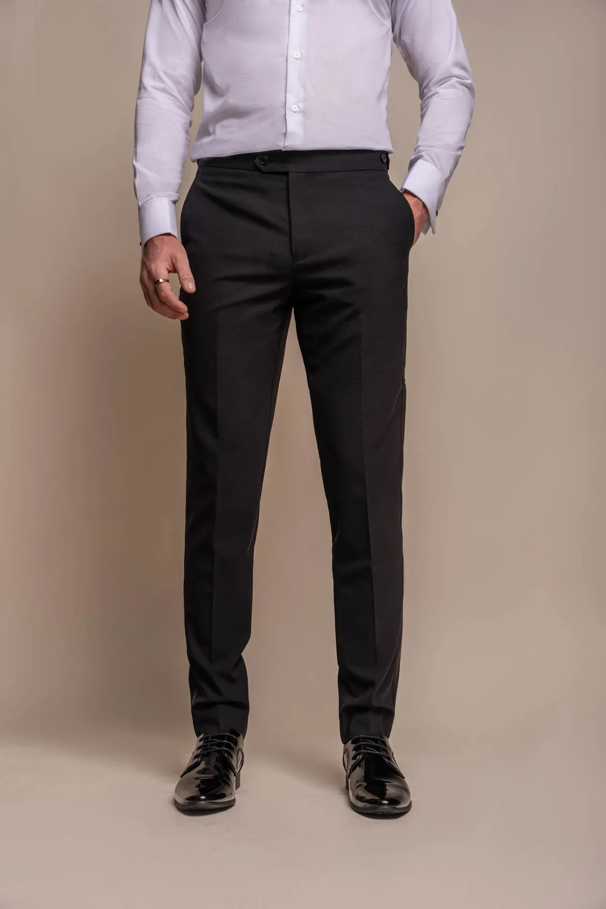 Aspen Black Tuxedo Trousers