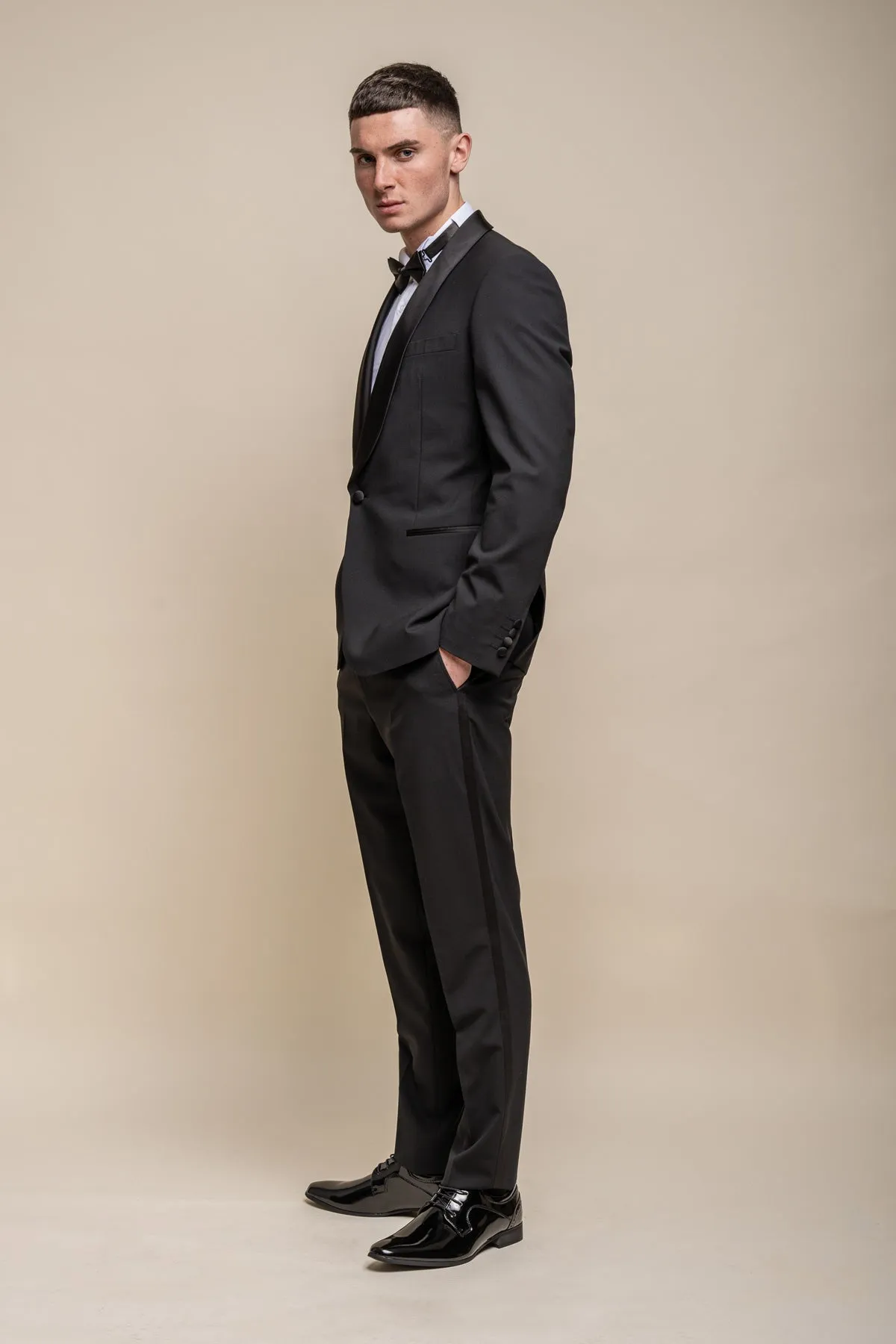 Aspen Black Tuxedo Trousers