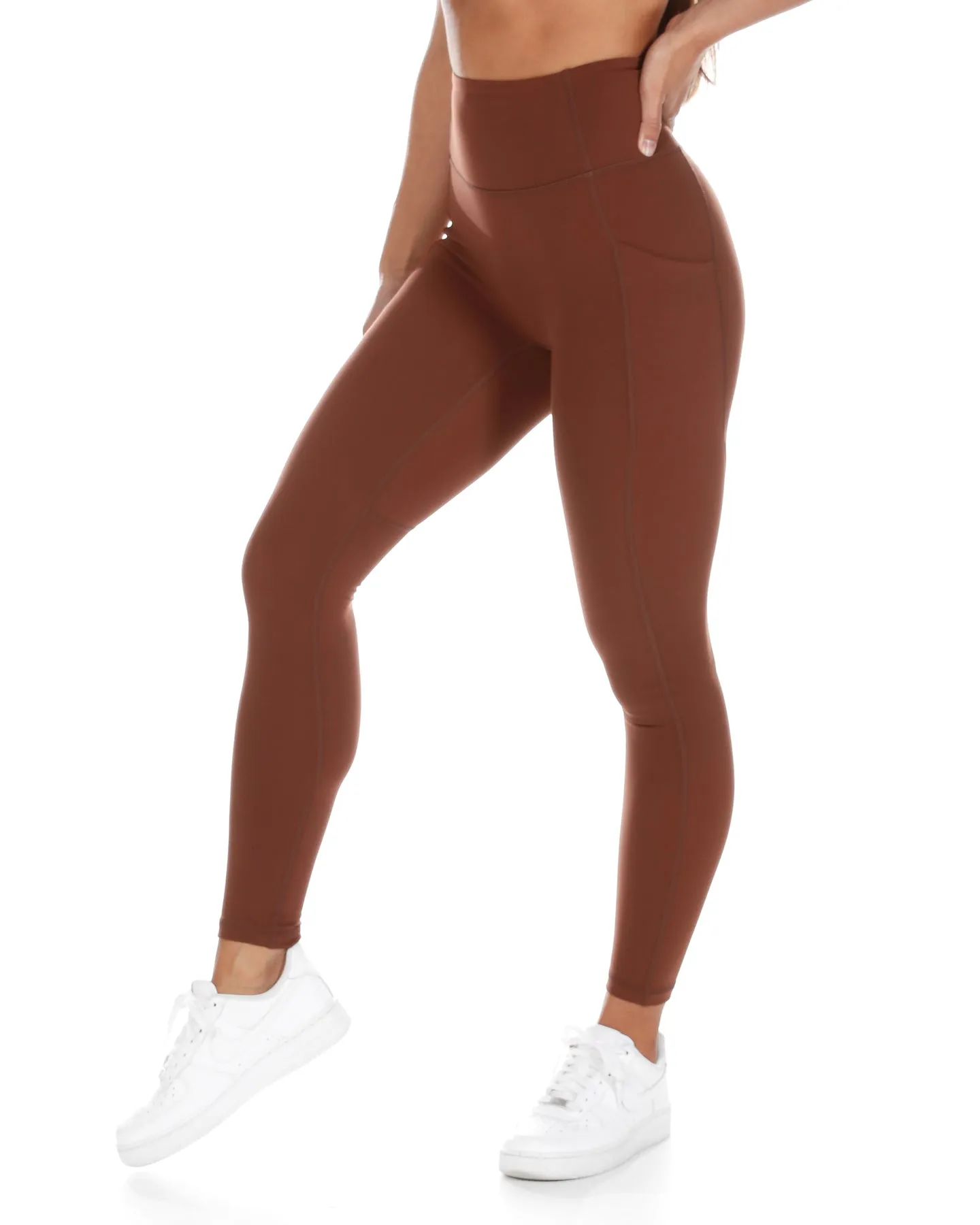 Cappuccino Aura Ascend High-Waisted Leggings