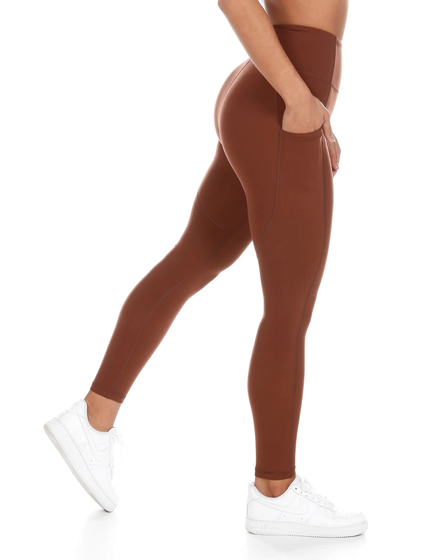 Cappuccino Aura Ascend High-Waisted Leggings