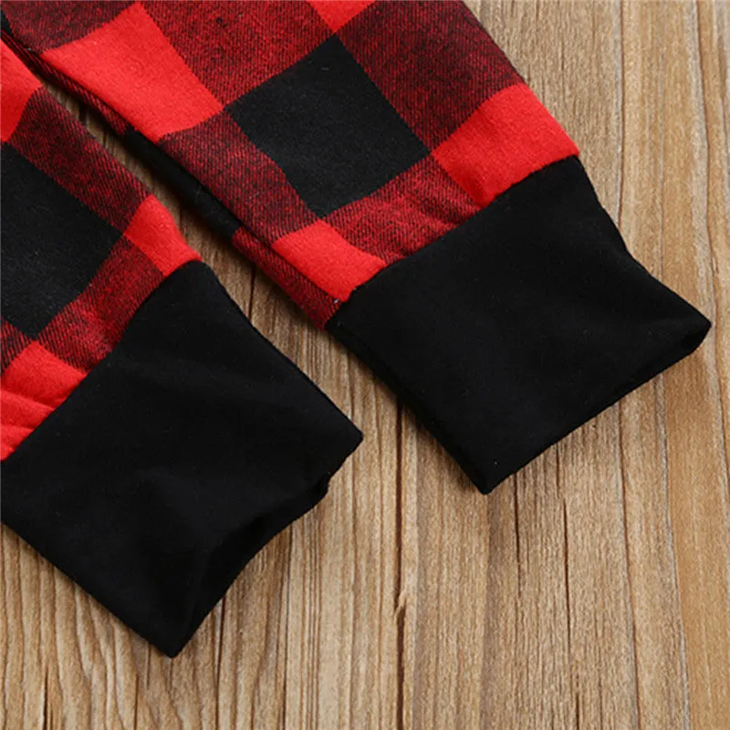 Baby Boy Buffalo Plaid Leggings and Hoodie Set Little Lumberjack