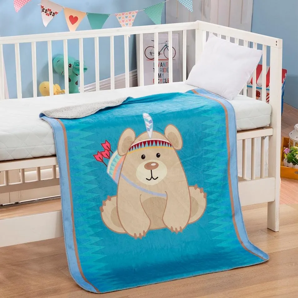 BABY Sherpa lined BLANKET