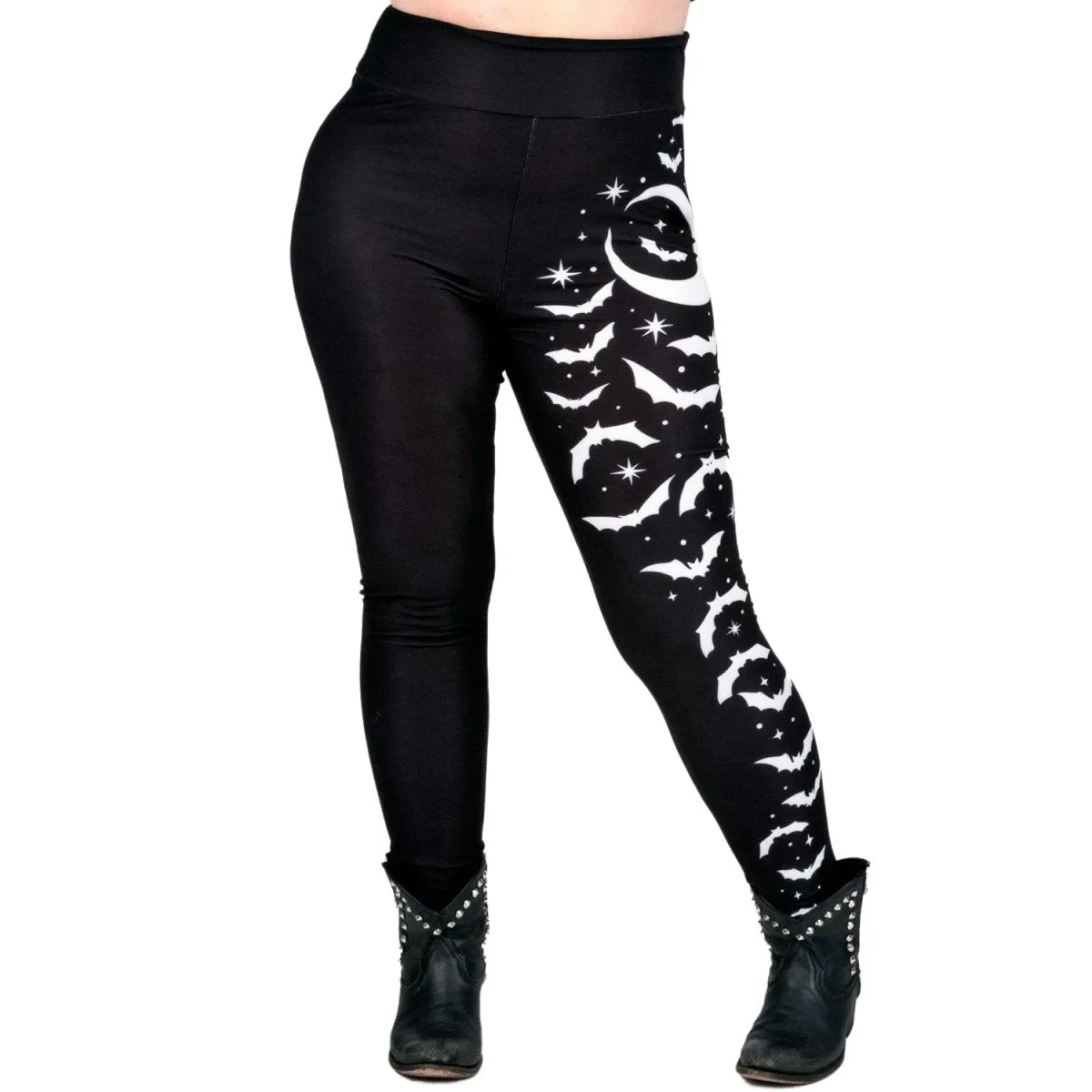 Bats And Stars High Waist Leggings