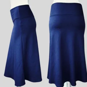 Below knee women's skirt organic cotton or wool