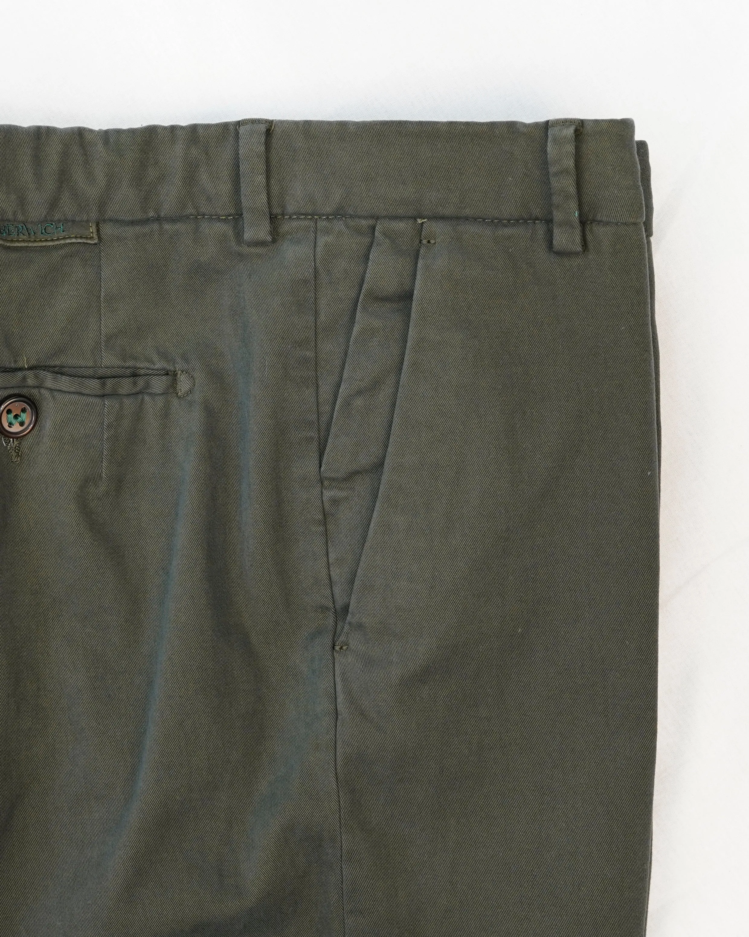 Berwich Morello Garment Dyed Chinos - Militare