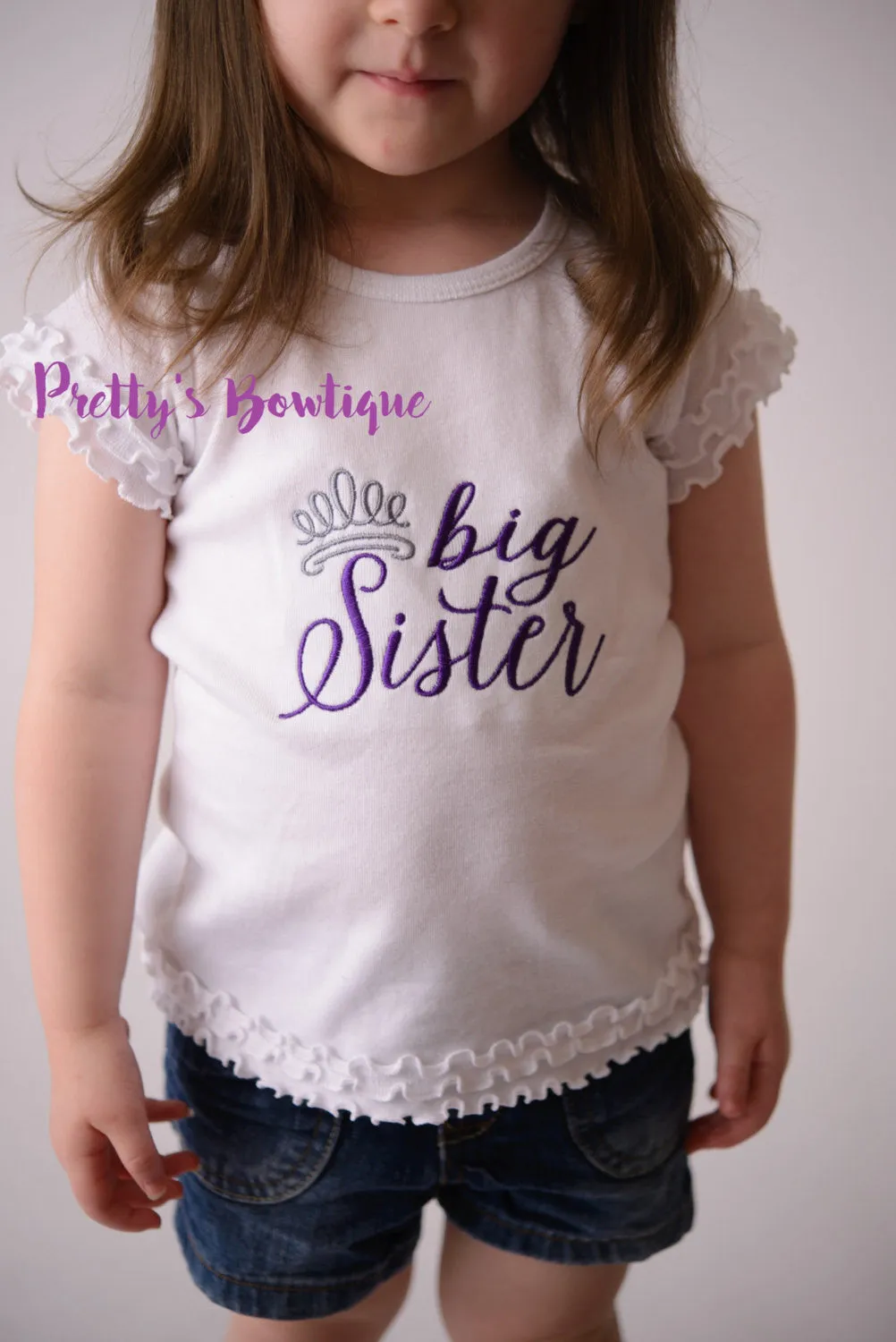 Big Sister Princess--Big Sister Shirt-- Personalized Shirt-- Sibling Sister Shirt Pregnancy Announcement Shirt-- Baby Announcement Shirt--