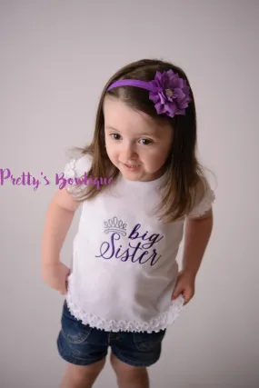 Big Sister Princess--Big Sister Shirt-- Personalized Shirt-- Sibling Sister Shirt Pregnancy Announcement Shirt-- Baby Announcement Shirt--