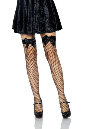 Black Bow Bride Thigh Highs