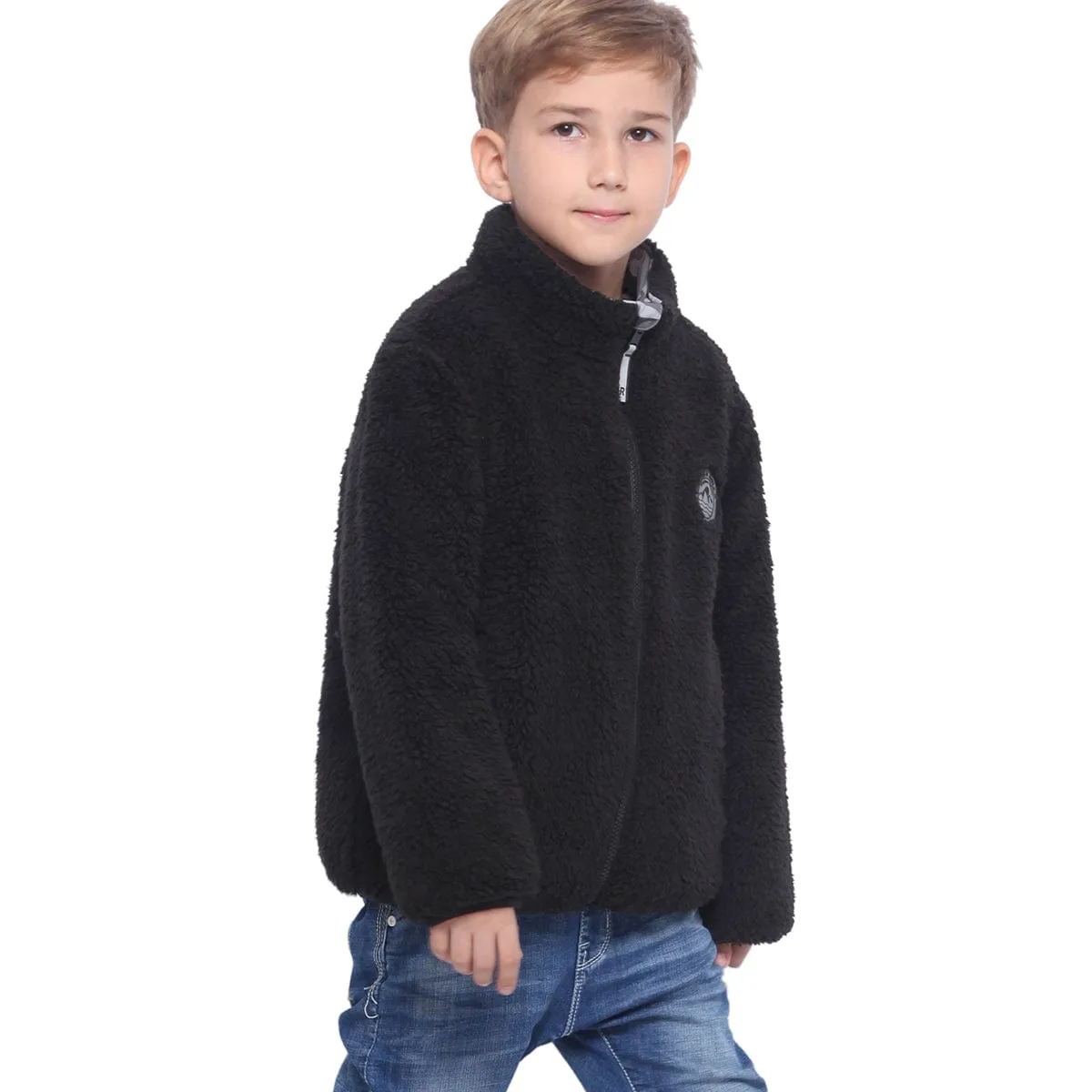 Boys' Reversible Sherpa Fleece Puffer Jacket