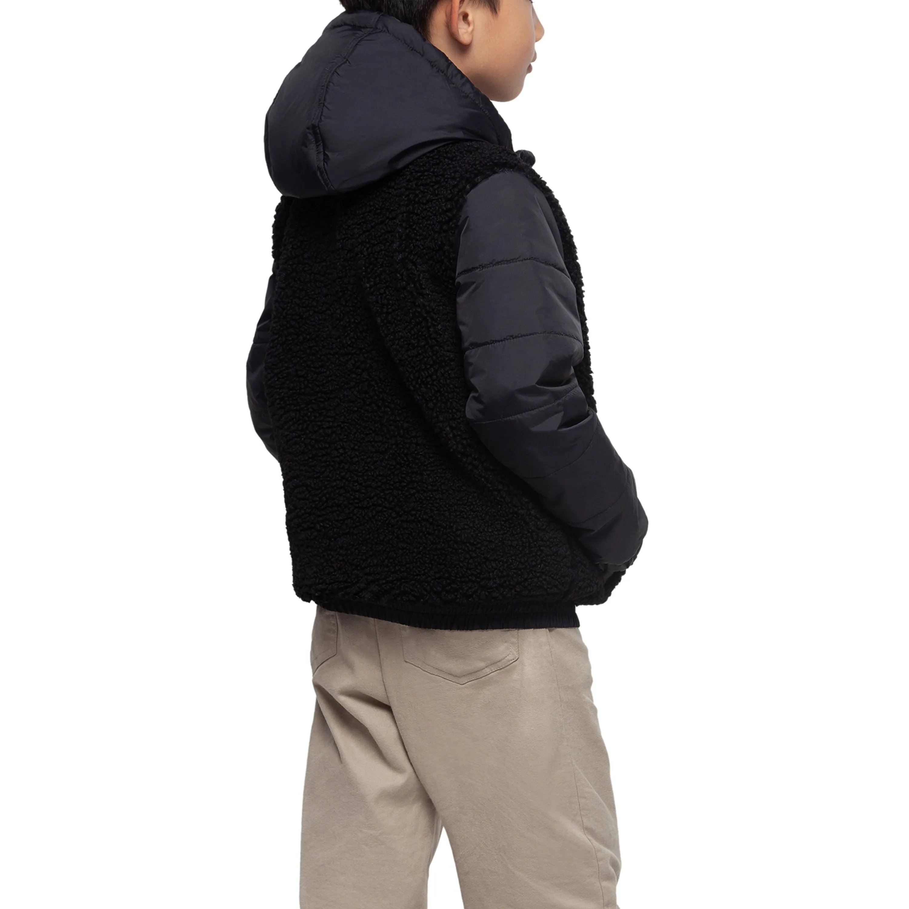 Boys' Water-Resistant Sherpa Puffer Jacket