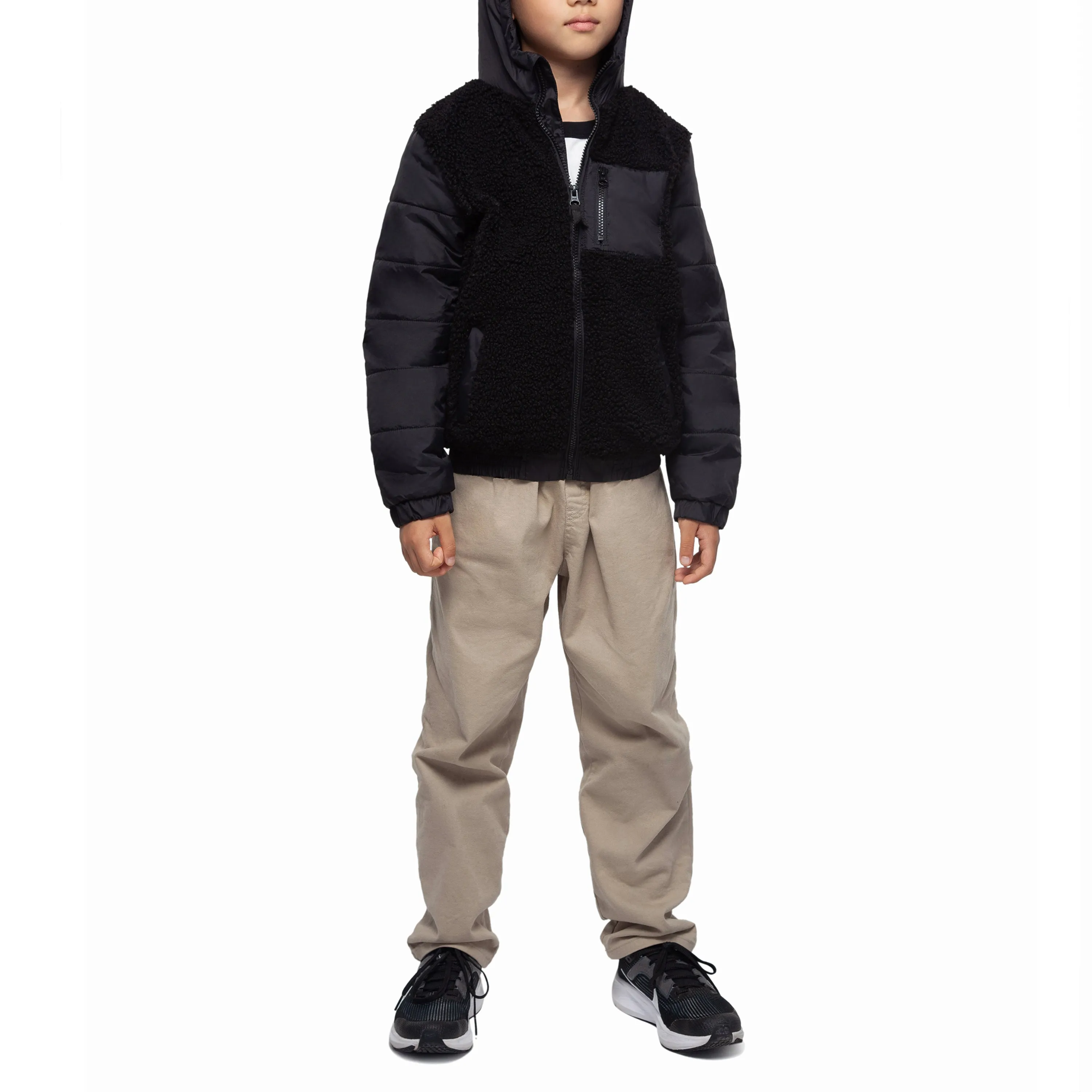 Boys' Water-Resistant Sherpa Puffer Jacket