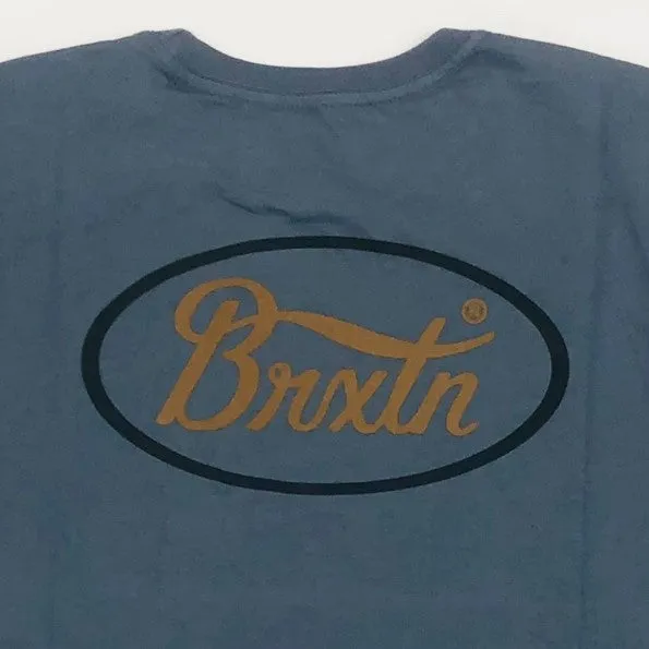 BRIXTON Parsons S/S Tailored T-Shirt - Blue