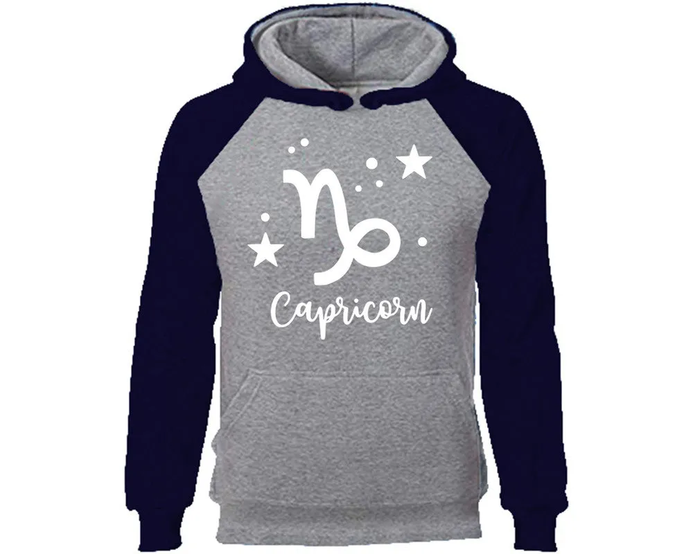 Capricorn Zodiac Sign Pullover Raglan Hoodie