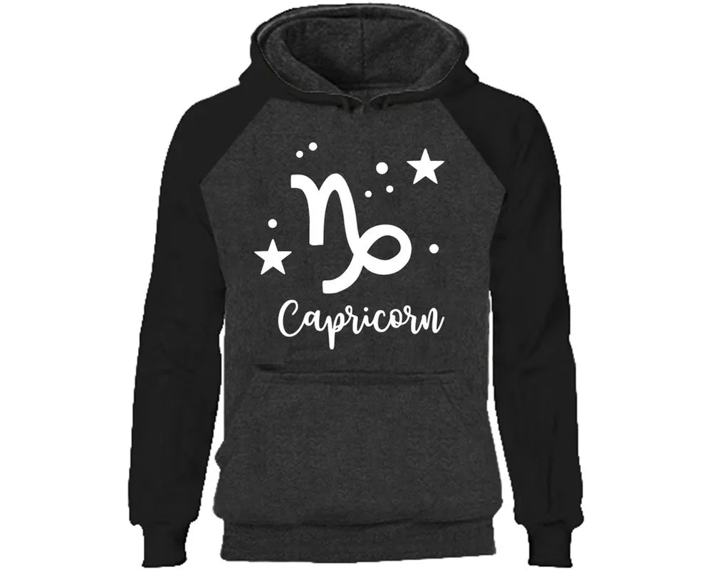 Capricorn Zodiac Sign Pullover Raglan Hoodie