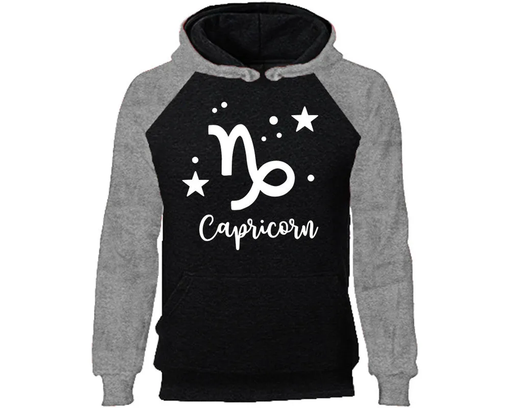 Capricorn Zodiac Sign Pullover Raglan Hoodie