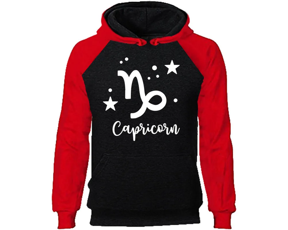 Capricorn Zodiac Sign Pullover Raglan Hoodie