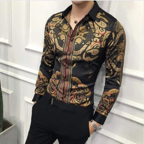 Casual Slim Fit Men's Long-sleeved Shirt