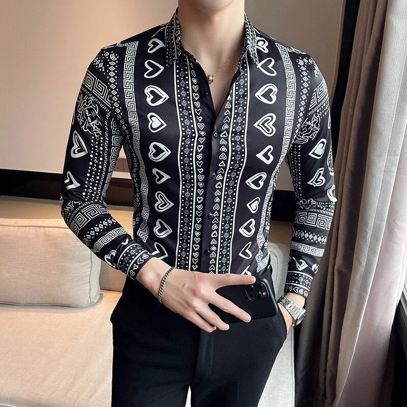 Casual Slim Fit Men's Long-sleeved Shirt