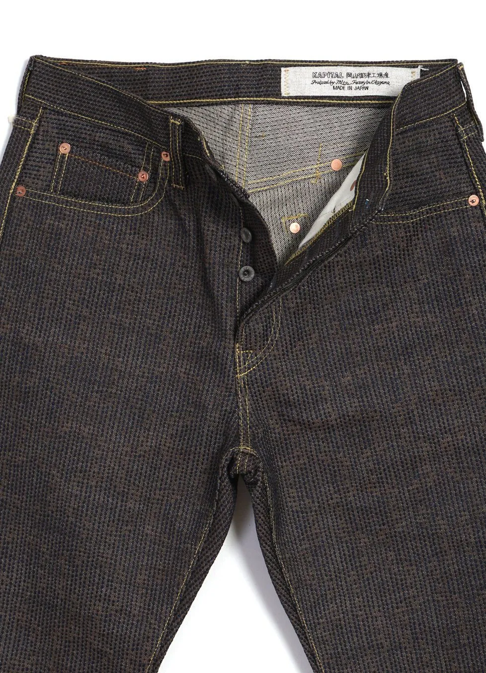 CENTURY DENIM MONKEY CISCO | Sashiko 5P Jeans | N5S(Brown)