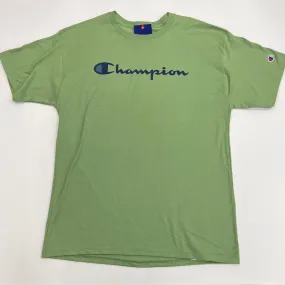 Champion Authentic Script Logo Print Jersey T-Shirt - Green