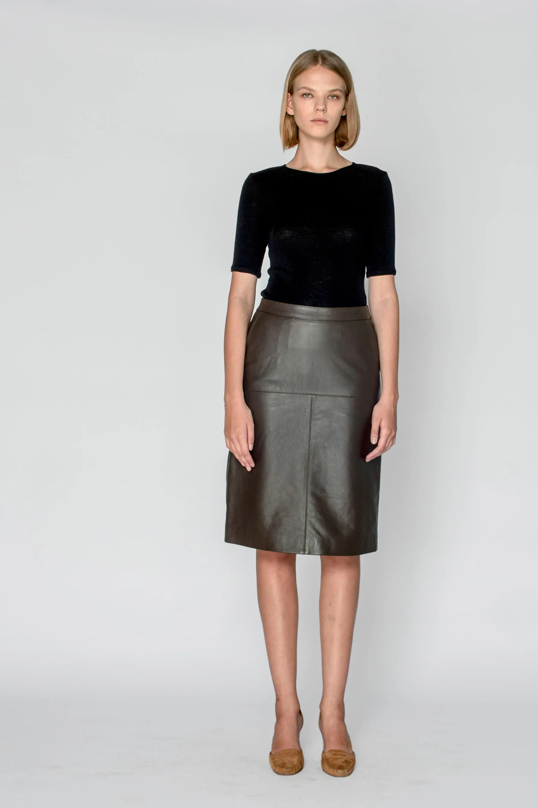 Cleo Midi Skirt Choc