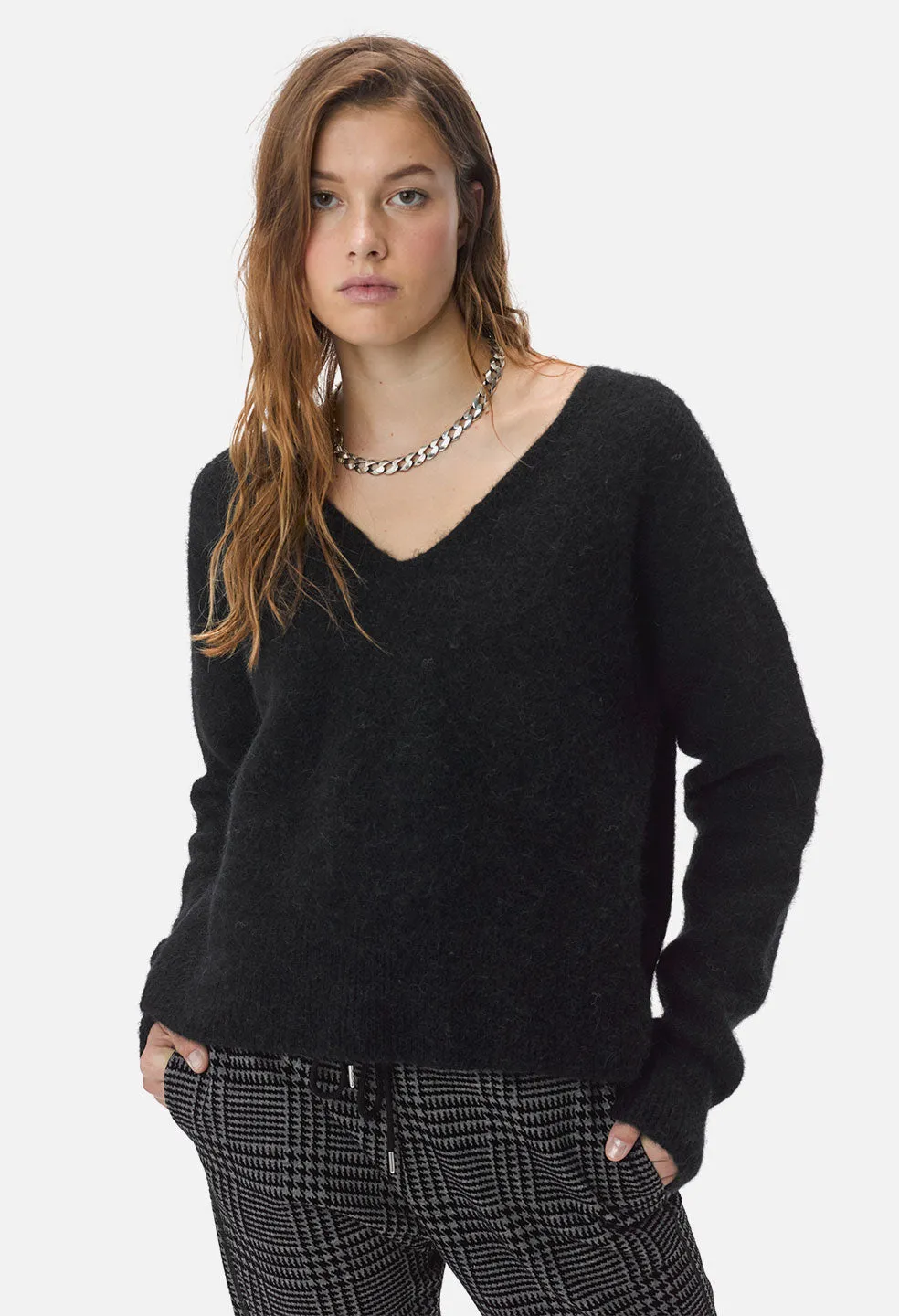 Cobalt Alpaca Sweater / Black