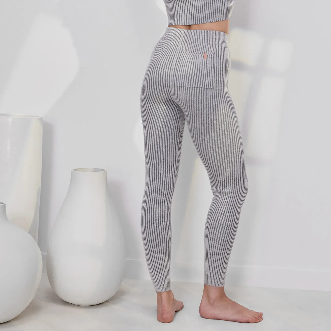 Cozy Cotton Silk Ribbed Legging