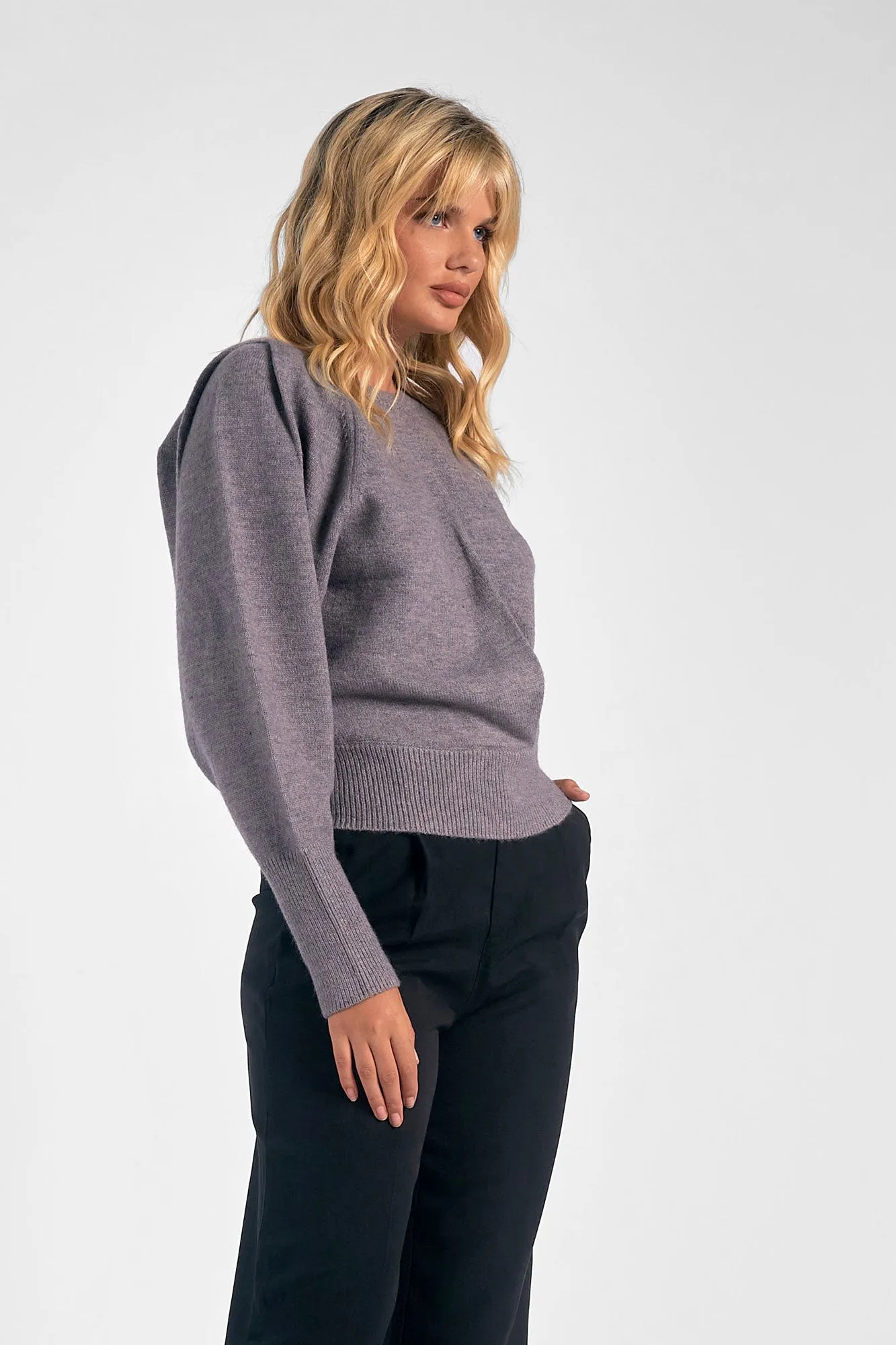 Crew Neck Dolman Sleeve Sweater