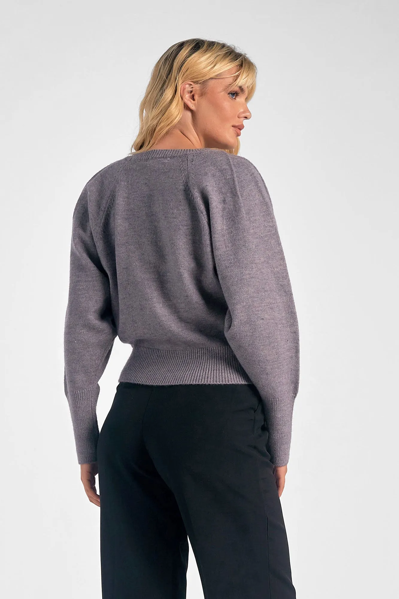 Crew Neck Dolman Sleeve Sweater