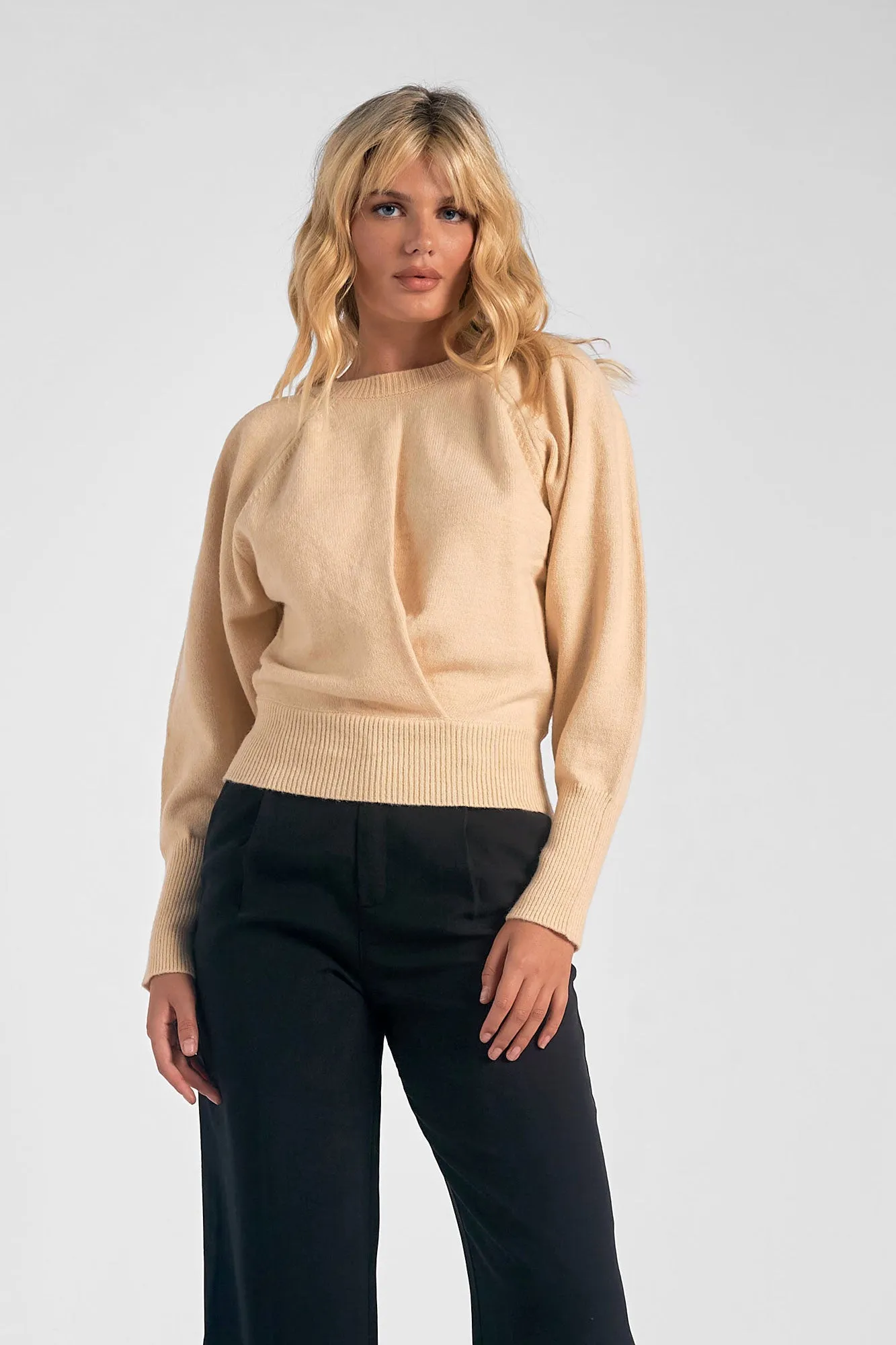 Crew Neck Dolman Sleeve Sweater