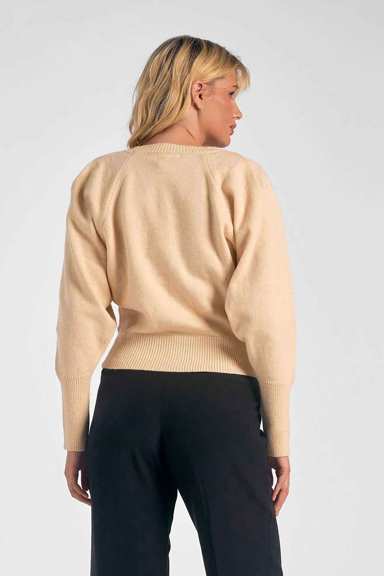 Crew Neck Dolman Sleeve Sweater