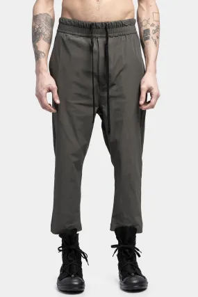 Cropped drawstring trousers, Ivy green