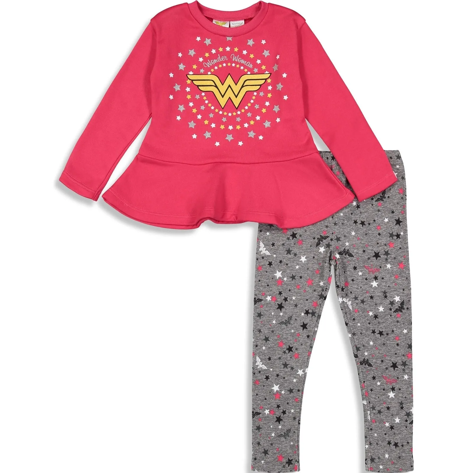 DC Comics Justice League Wonder Woman T-Shirt and Leggings Outfit Set