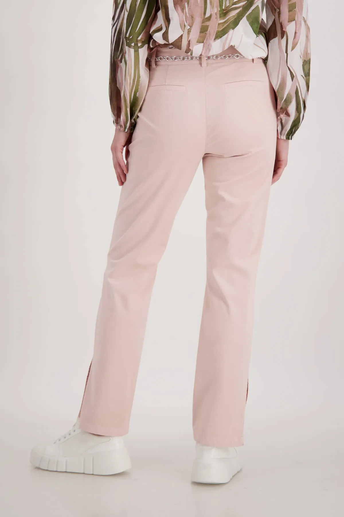 Detailed Belt Chino Pant - Baby Pink