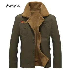 DIMUSI Winter Jacket Mens Military Fleece Warm jackets Male Fur Collar Coats Army Tactical Jacket Jaqueta Masculina 5XL,PA061