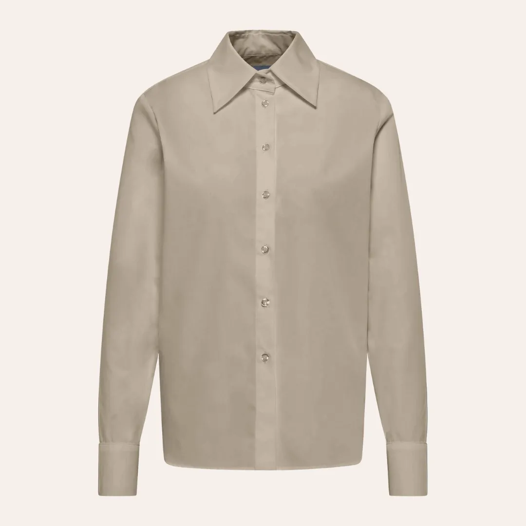 EHE Apparel Elena Oxford Shirt - Cappuccino