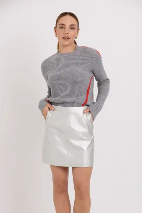 Emili Mini Skirt | Silver