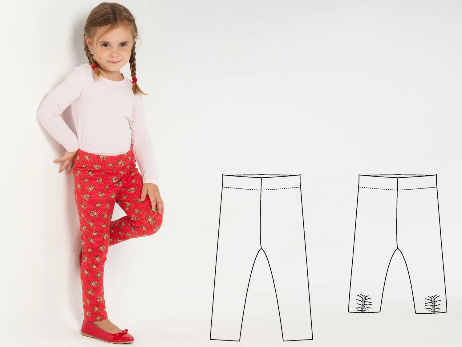 ENNA Baby girl leggings sewing pattern Paper pattern