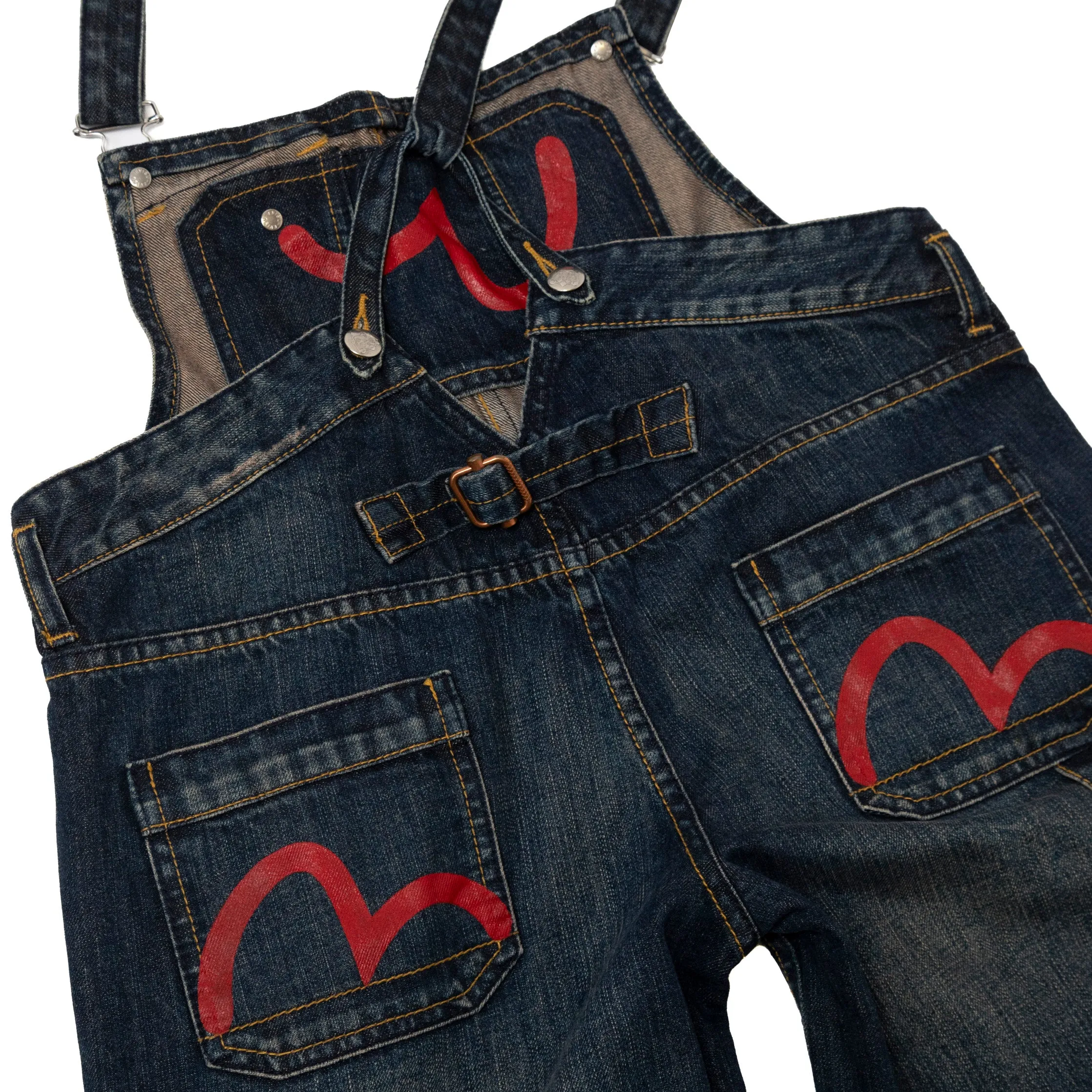 Evisu Dark Wash Dungarees