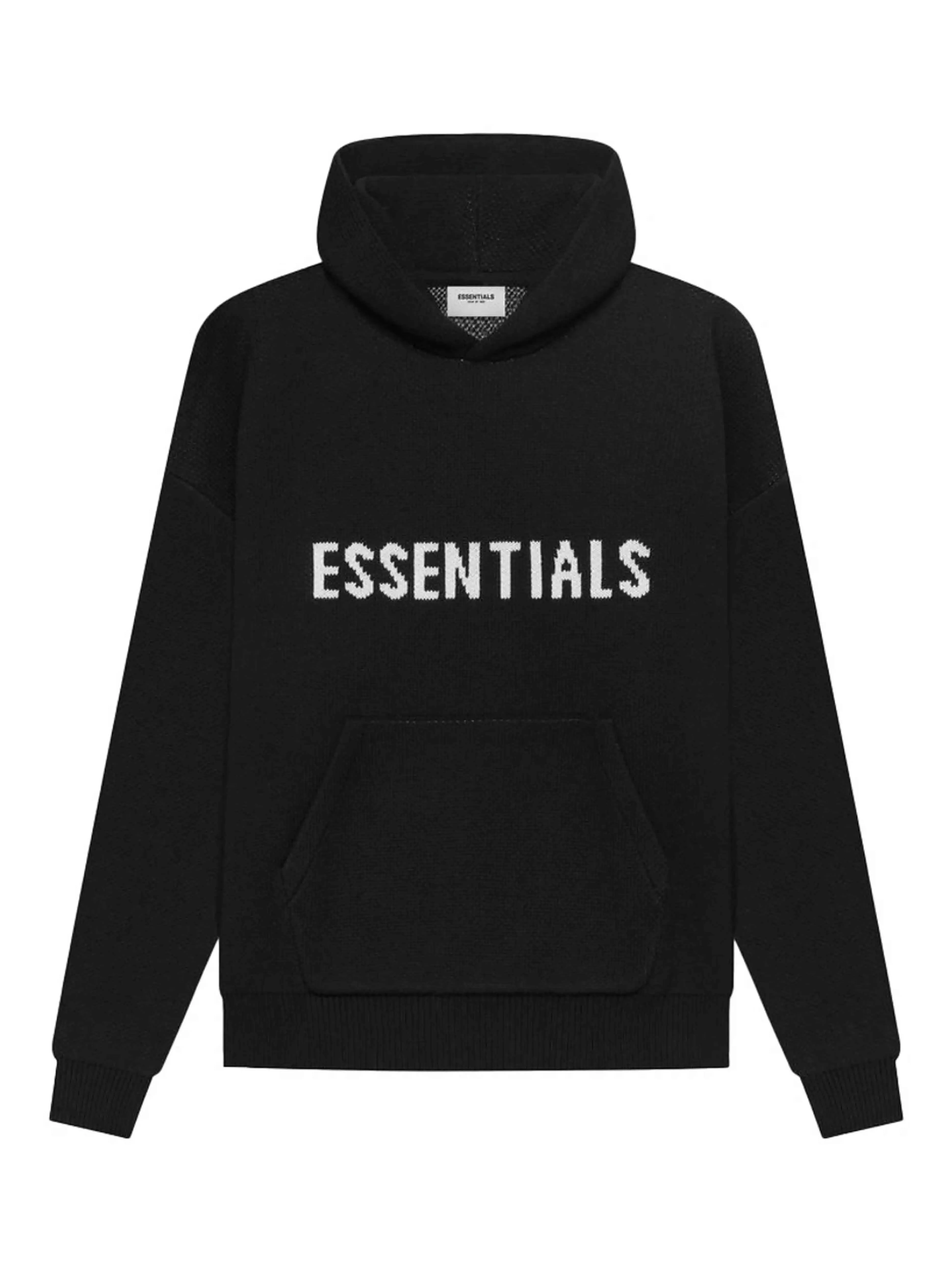 Fear Of God Essentials Knit Pullover Hoodie Black [SS21]