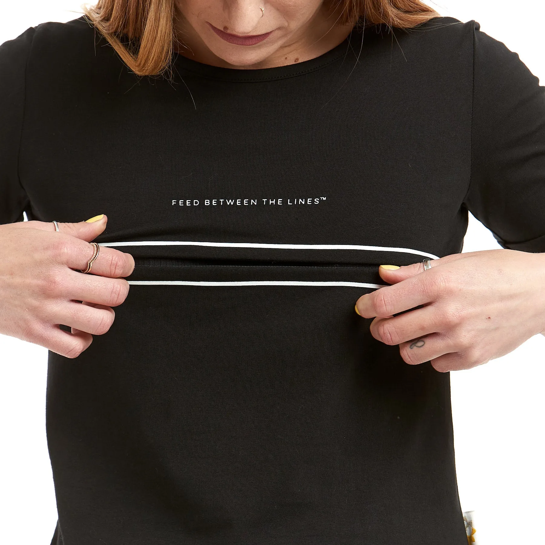 ‘FEED BETWEEN THE LINES’ Breastfeeding Tee