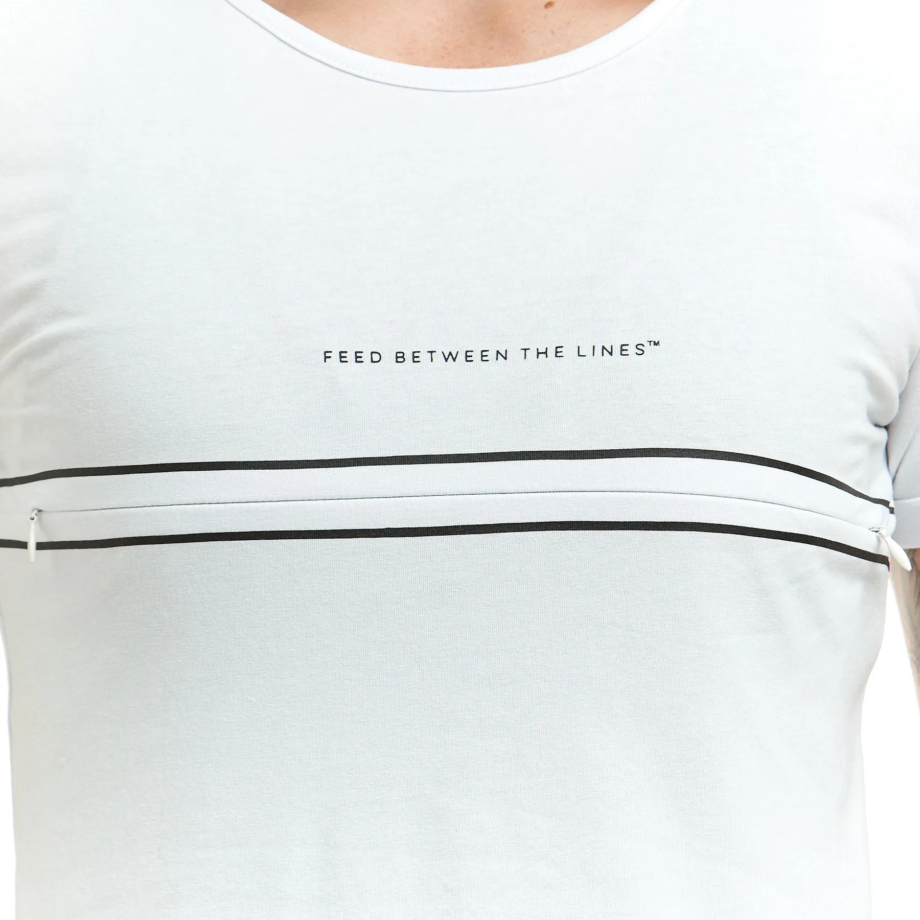 ‘FEED BETWEEN THE LINES’ Breastfeeding Tee