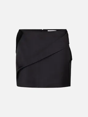 Fold Mini Skirt in Black