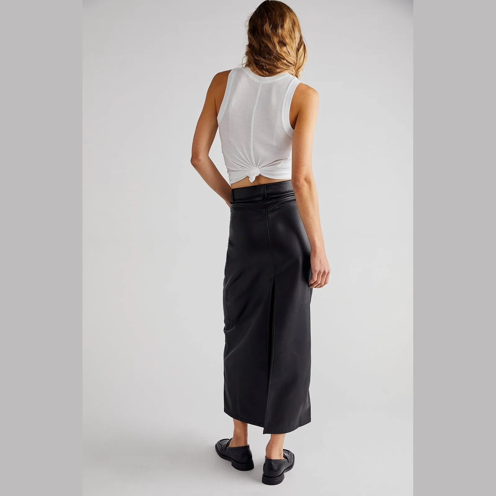 Free People City Sleeker Vegan Maxi Skirt